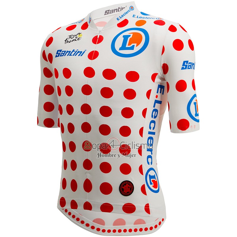 Tour DE Francia Ropa Ciclismo Culotte Corto 2023 Hombre Mangas Cortas Rojo